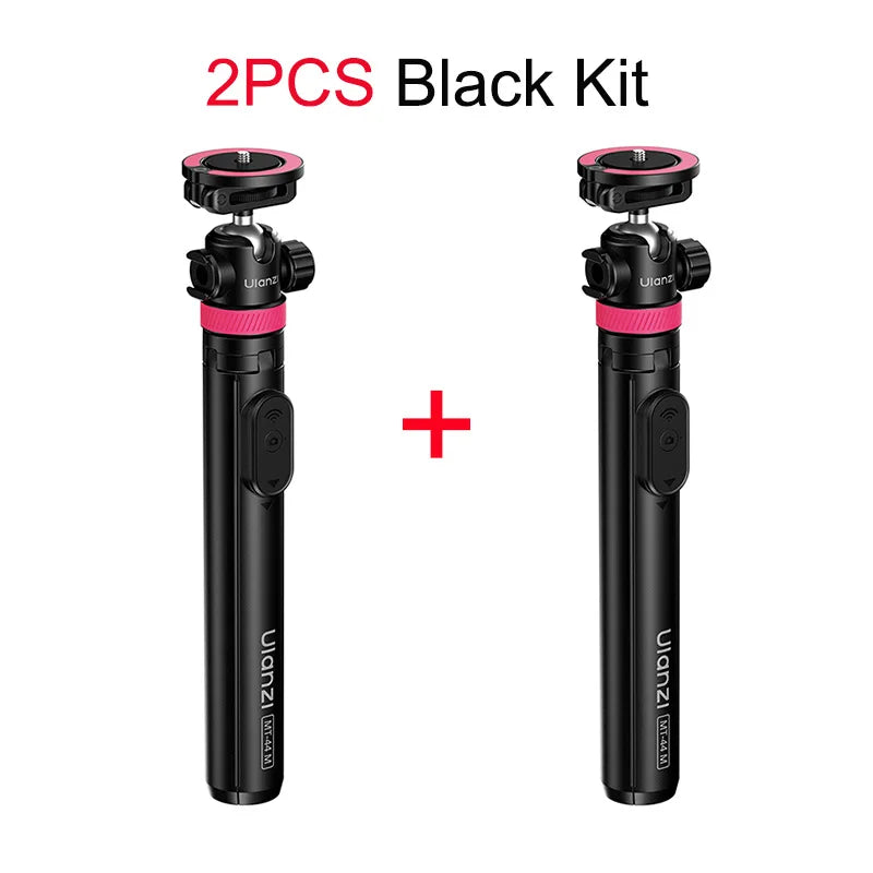 Ulanzi MT-44 M Selfie Stick Ground Tripod 1/4''&Magnetic Selfie Stick for Smartphone Camera One-Touch Auto Deploy for Travel