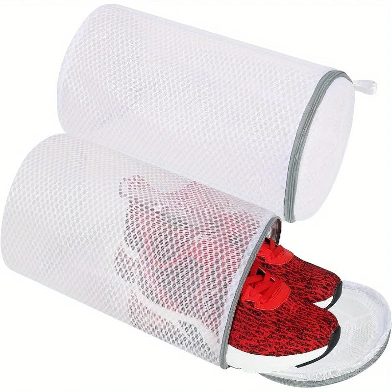 2pcs/set Honeycomb laundry bag with zipper, suitable for sports shoes, running shoes, socks, bras, delicate items, and toys
