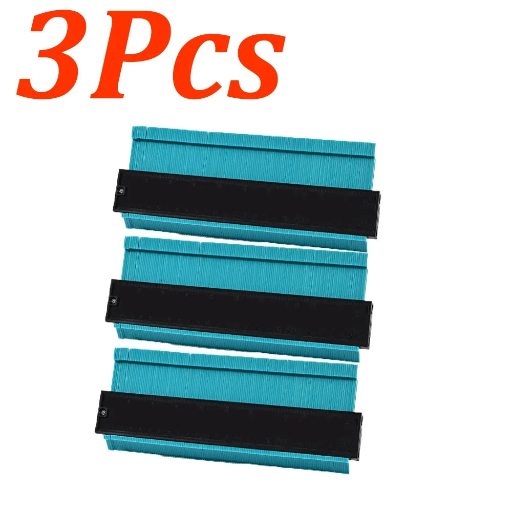 1-3Pcs Profile Contour Gauge Line Copier Ruler Irregular Shape Woodworking Tiling Plastic Measuring Ruler Cutting Template Tool