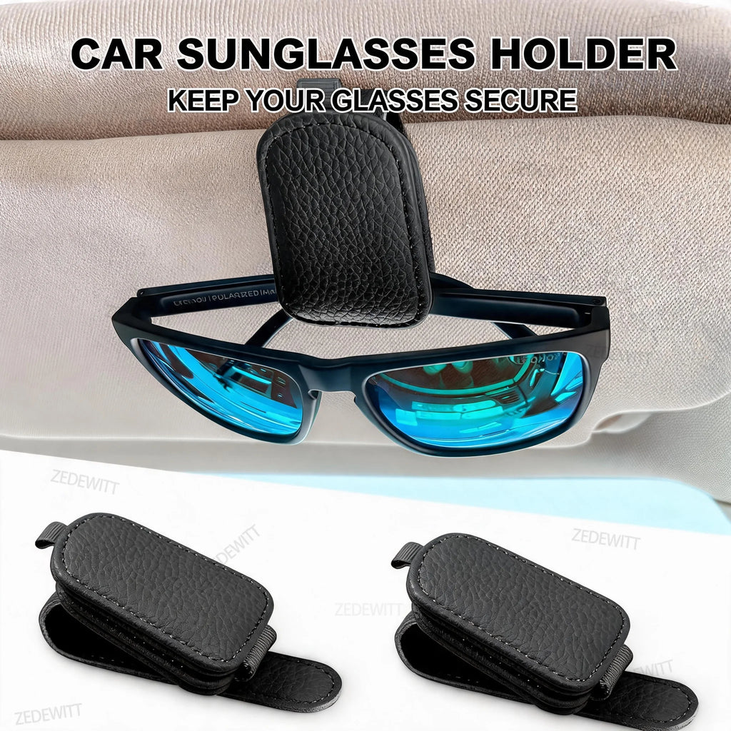 Car Sunglasses Clip Space Saver Universal Card Ticket Holder Stand Fastener Pen Case Glasses Sun Visor Car Interior Accessories