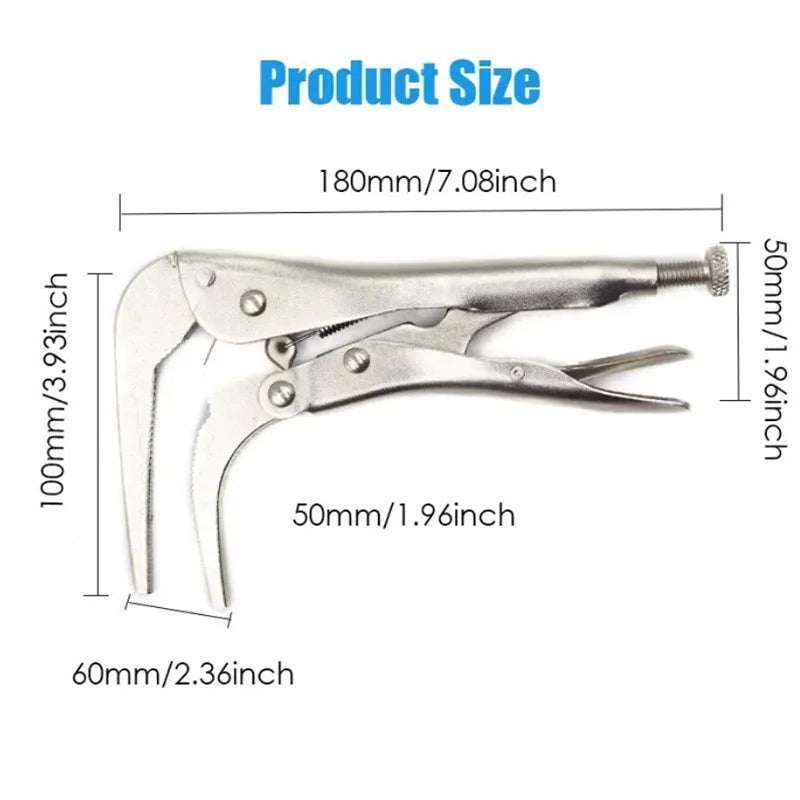 Multifunctional 90 Bent Nose Locking Pliers Strong Clamp Tool Universal Pressure Pliers Industrial-grade Manual Fixed Tools