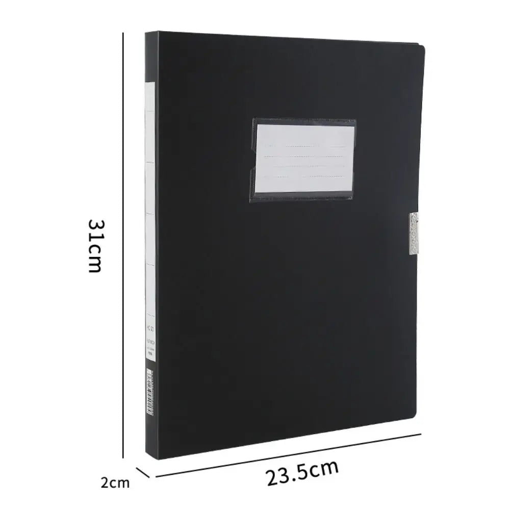 Desktop Black Blue A4 File Folder Dustproof PP Plastic Paper Storage Box Thickened Document Case Archives