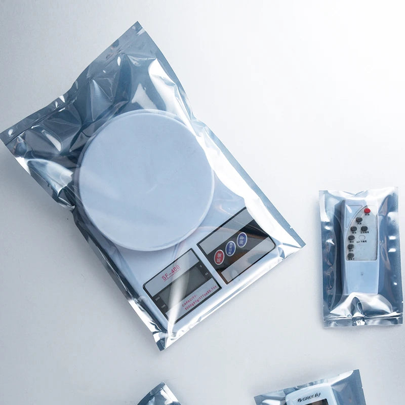 100pcs Anti Static Shielding Zip Lock Bag Resealable ESD Anti-static Instrument Chip Electronic Accessories Battery USB Pouches