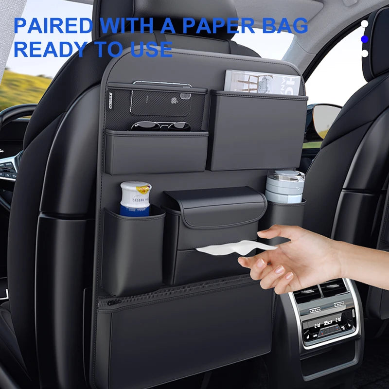 SEAMETAL Car Backseat Organizer Storage Bag Multi-function Large Capacity Seat Back Storage Organizer Hanging Bag Protector Pad