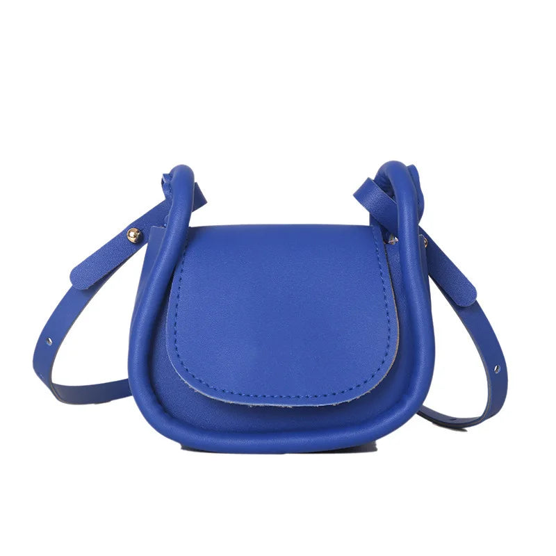 Candy Color PU Leather Mini Crossbody Bag Shoulder Bags for Women Small Saddle Bag Lipstick Coin Money Pouch Card Holder Fashion