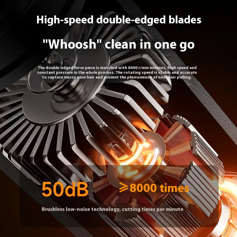 Rechargeable Electric Nose Hair Trimmer Hair Trimmer Nose Hair Remover Scissors Cleaning Tool Men's Shaving Knife