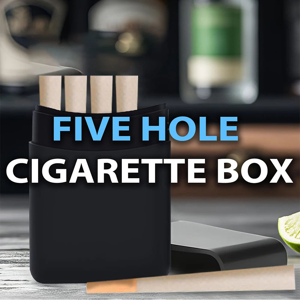 1pcs Solid Color Design 5-Hole Plastic Stash Box Pre-Roll Cone Holder, Odor-Proof & Waterproof Smoking Accessories Organizer