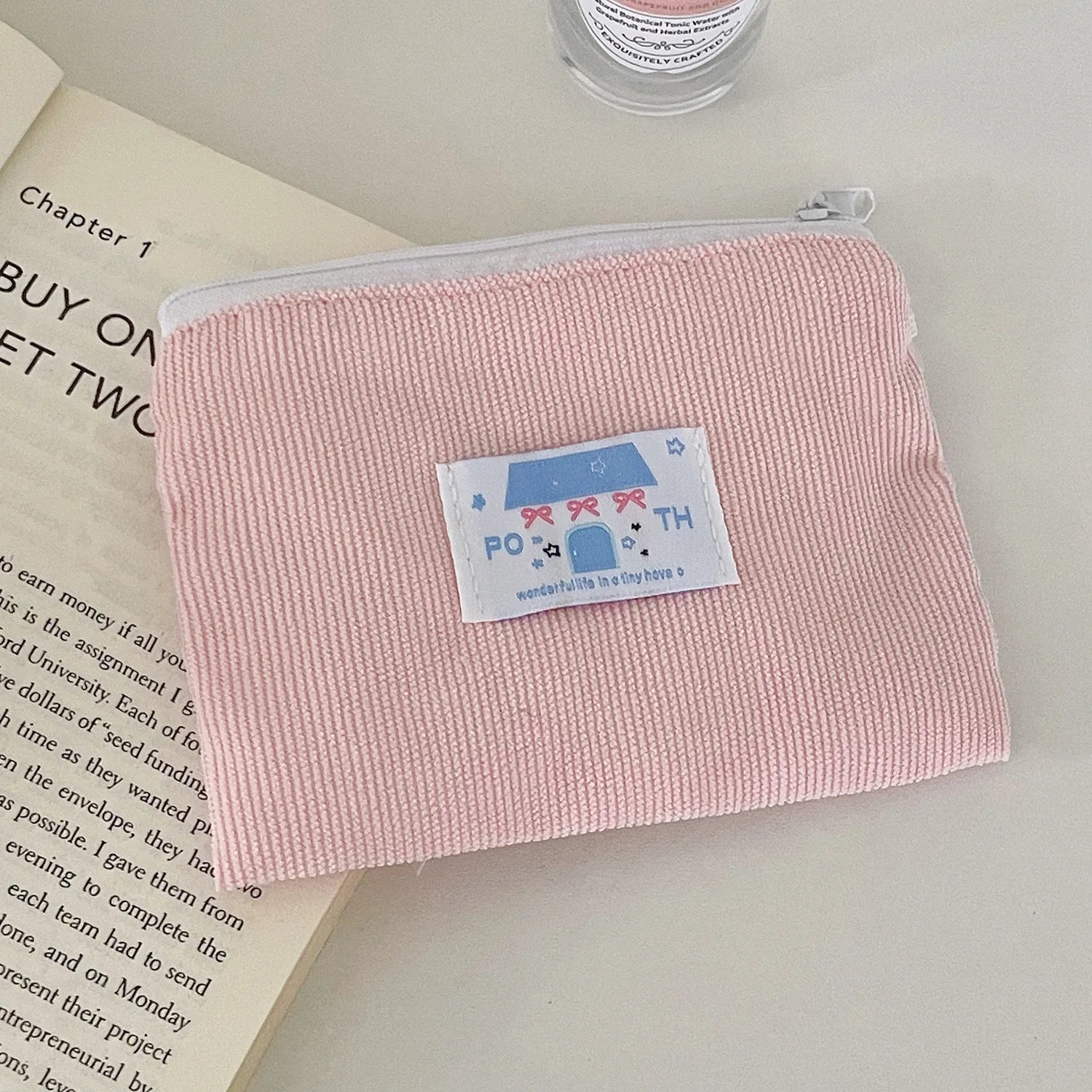 YT Student Portable Macaron Color Cute Small Item Storage Bag Miscellaneous Bag Ballet Style Bow Coin Purse