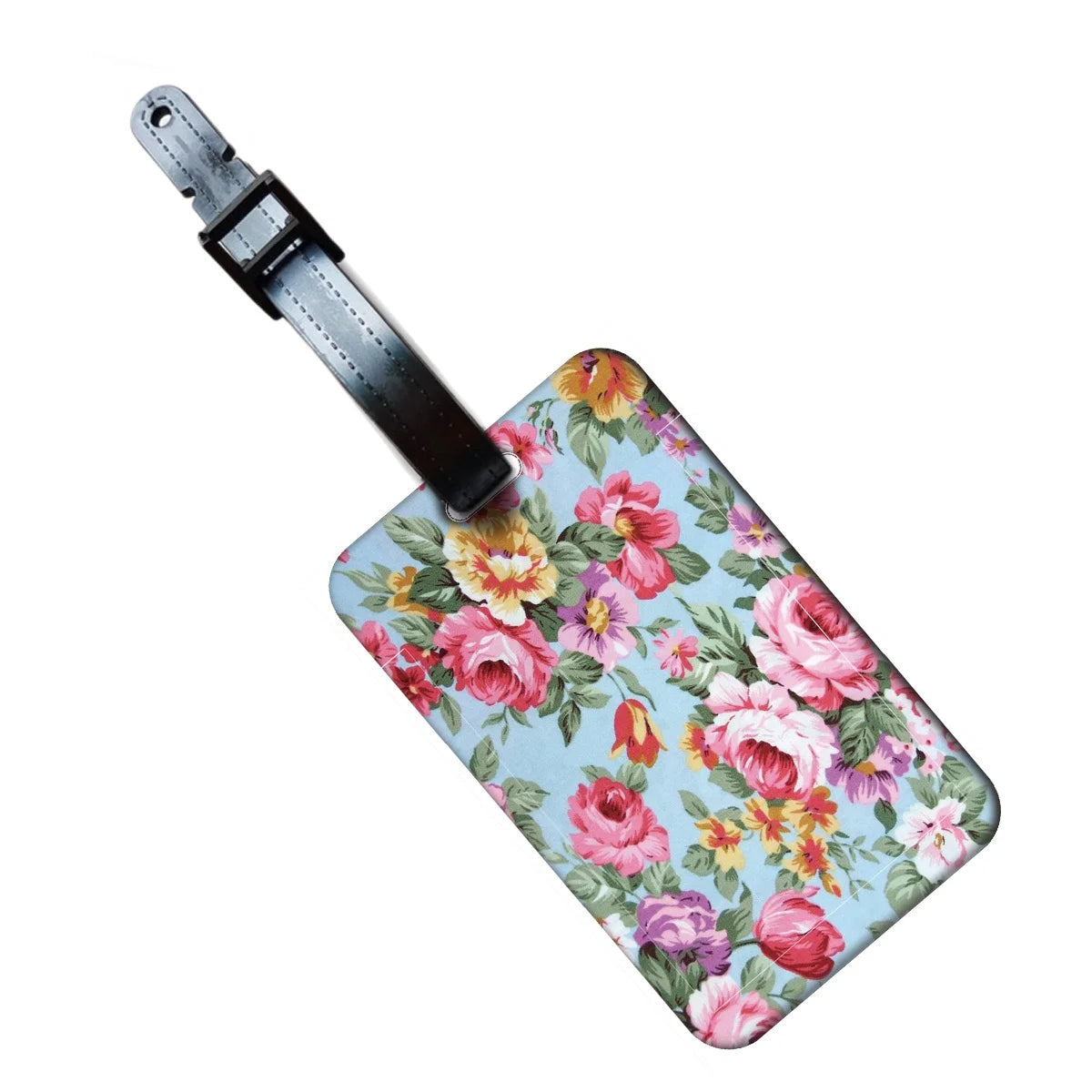 Beautiful Flowers Plants Baggage Tag Women Suitcase Backpack Anti-Lost Listing ID Card Holder Fashion Luggage Accessories Gift