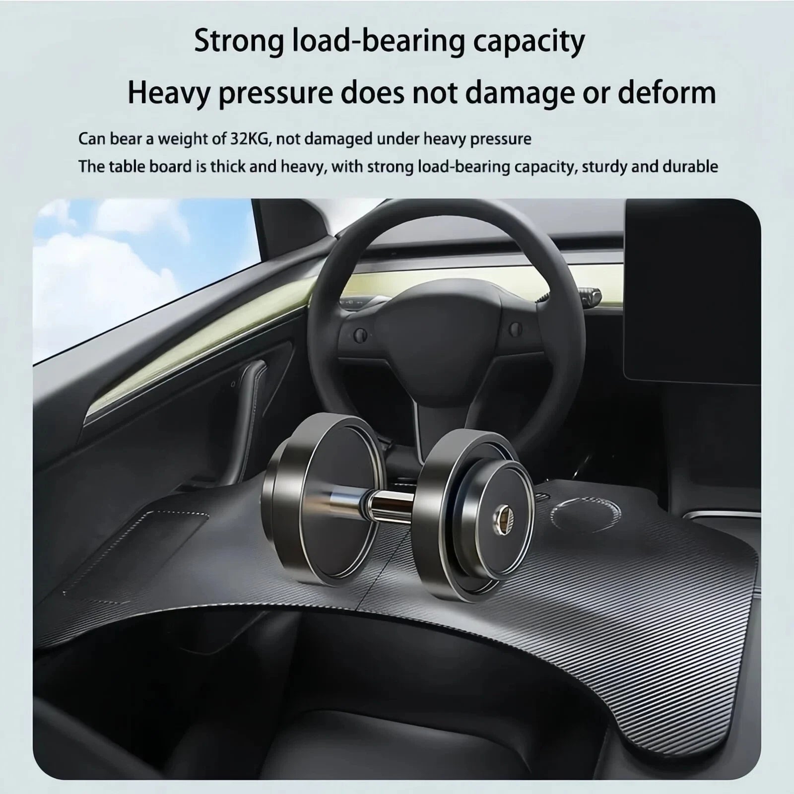 For All Tesla Model YL/Y Juniper Model 3 /Y 2017-2026 Steering Wheel Laptop Tray Food Desk Portable Office Table Car Accessories