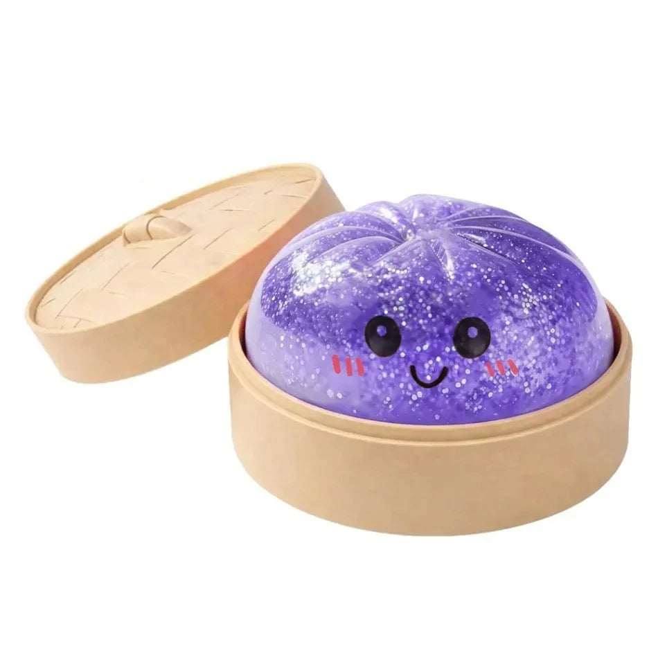 Glitter Dumpling Squishy ULTRA RARE Gold Glitter Hidden Edition Dumplings Sensory Steamer Soft TPR Dough Ball for Stress Relief