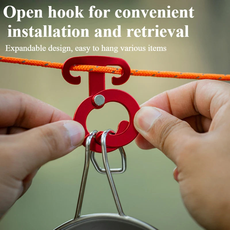 Camping Hiking Tent Adjustable Wind Rope Buckle Aluminium Alloy Camping Equipment Outdoor Tents Accessory