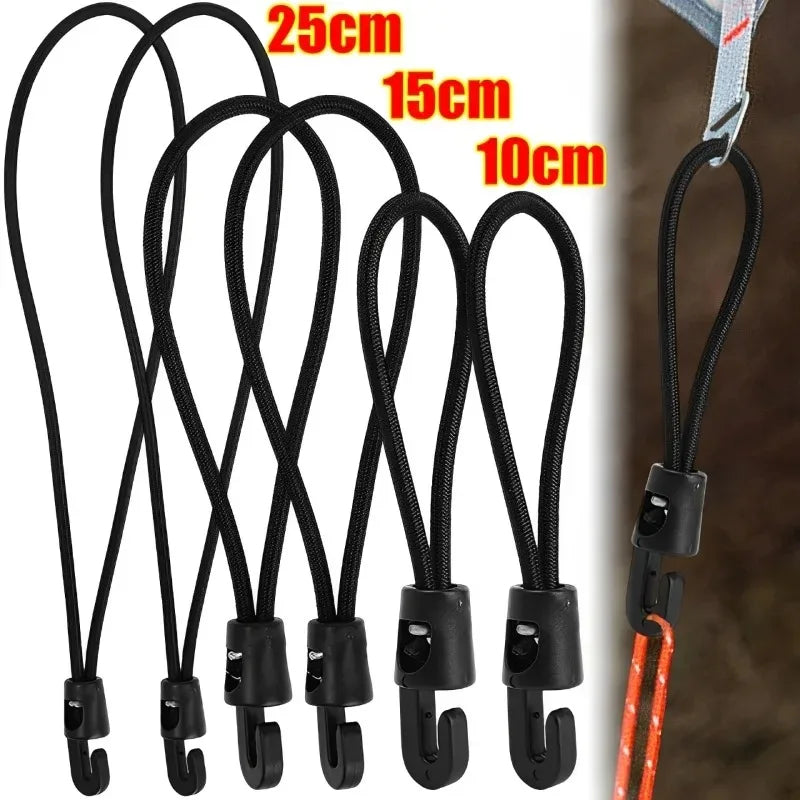 5/10/50Pcs Bungee Cord High Elasticity Expander with Hooks Rubber Tensioner for Camping Tarpaulin Luggage Strap Elastic Rope