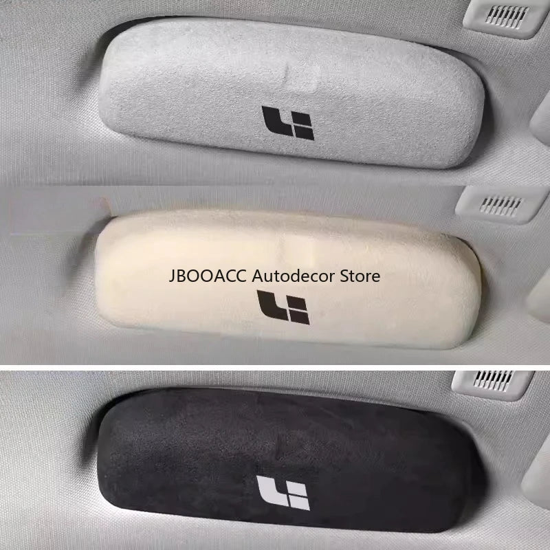 Car Sun Glasses Case Holder Clip Suede for Li Lixiang L6 L7 L8 L9 ONE Mega i8 Sunglasses Case Side Handle Mounted Accessories