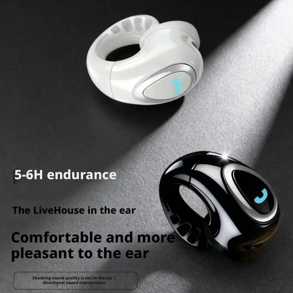 Bluetooth Earphone Clip On Monaural In-Ear Motion Stereo Bone Conduction Wireless Earphone Mini TWS For Business Sports