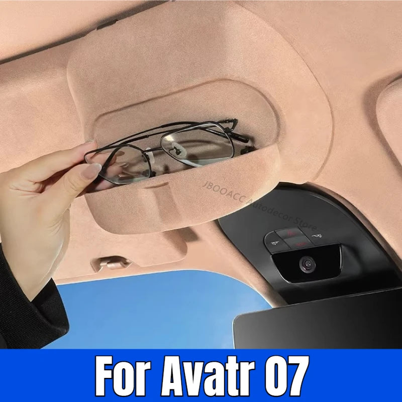 For Avatr 07 Car Glasses Case Sun Visor Sunglasses Holder Car Roof Eyewear Storage Clip Auto Interior Decoration Car Accessories