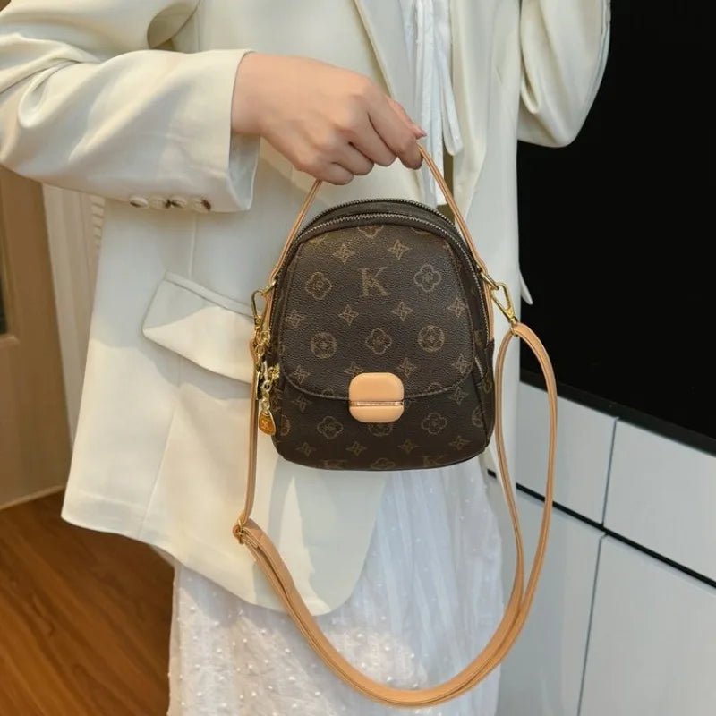 High-End Diaper Bag Trendy Letter Logo Tote Casual Business Shoulder Bag Unique Elegant Leather For Party Or Shopping