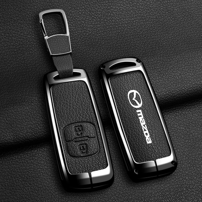 Zinc Alloy Car Key Holder for Mazda Axela Atenza 3 2 6 CX3 CX5 CX30 CX8 CX9 MX5 RX7 RX8 SKYACTIV Remote Protector Car Key Cover