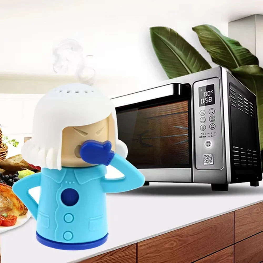1PC Angry Mama Oven Steam Microwave Cleaner Easily Remover Oil Dirt Fridge Deodorizer For Kitchen Cleaning Tool Useful Household