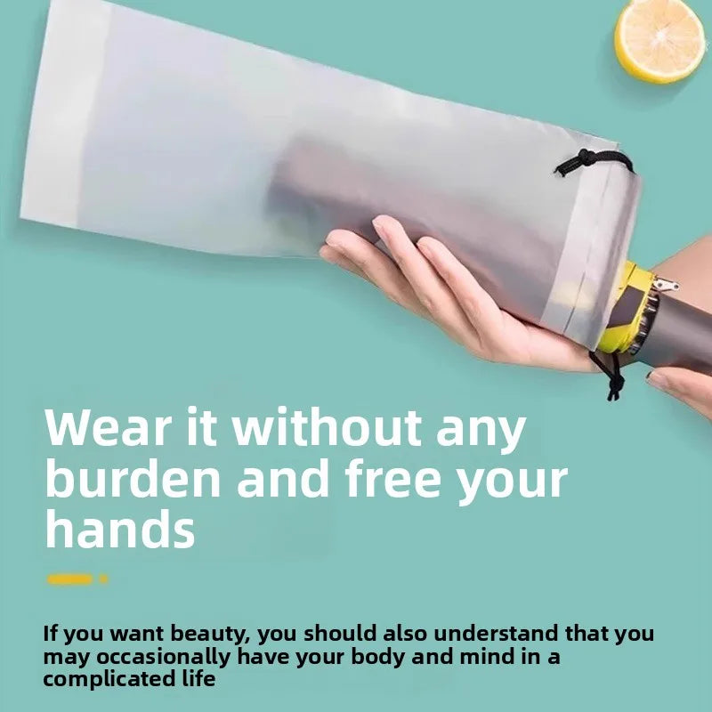 10pcs Beam Mouth Waterproof Umbrella Storage Bag Plastic Bag Drawstring Bag Translucent Bag Out Storage Vehicle-mounted Wet Bag