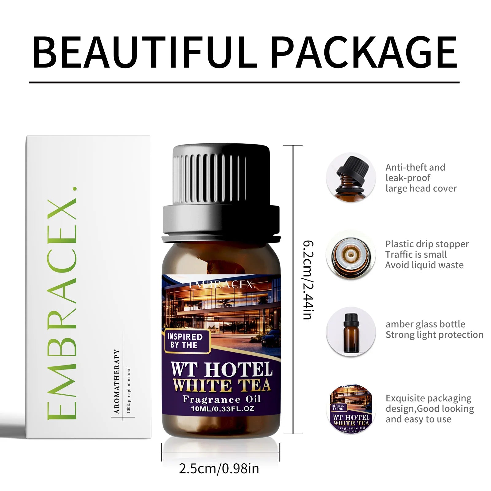 6PC/1PC Hotel Essential Oil Gifts Box Candle Making 5 Star Hotel Essential Oils Gift to Friends