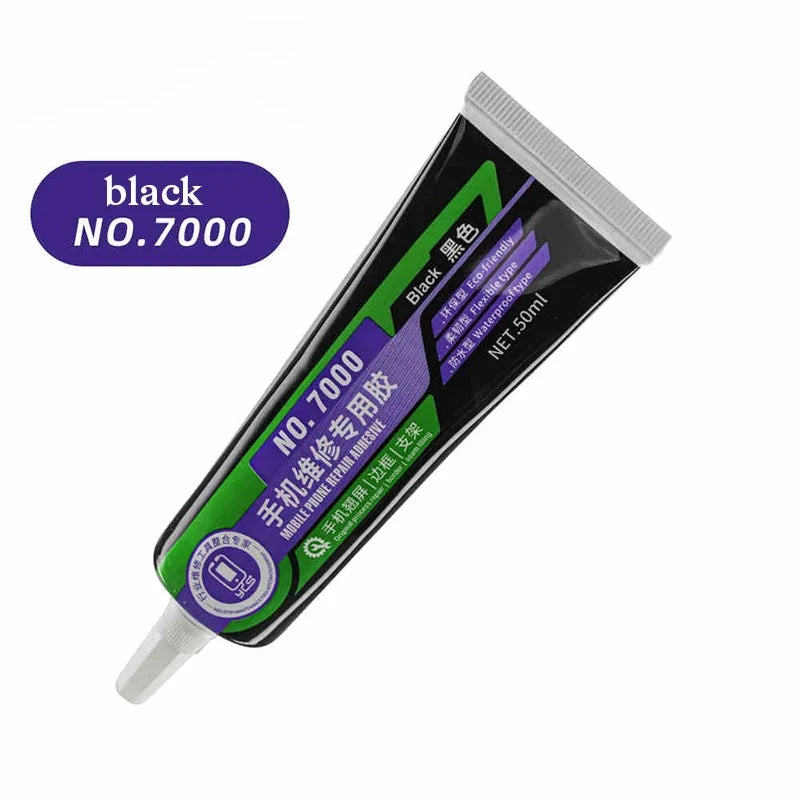 50ML High-Strength Phone Repair Glue Clear & Black Adhesive for LCD Display Frame Bonding Glass/Panel Fixing