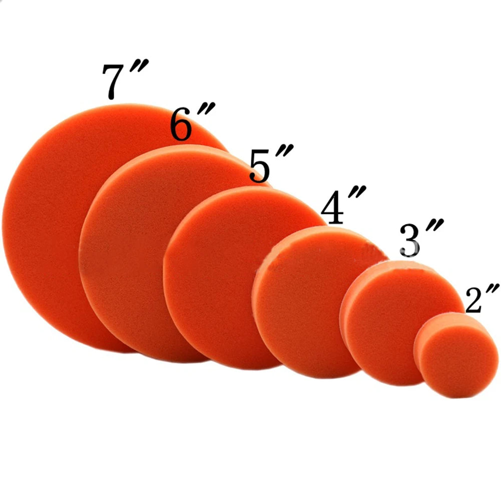 2Pcs Sponge Polishing Pad 2" 3" 4" 5"6" 7" Car Polishing Buffing Pad Flat Polisher Buffer Pads For Detail Polisher Waxing Clean