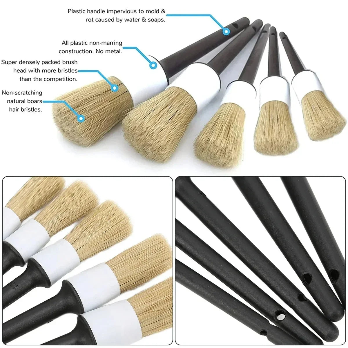 Car Detailing Brush Set Car Cleaning Brushes Sponges Towels For Air Vents Rim Dirt Dust Clean Tool Used For Car Wash Accessories