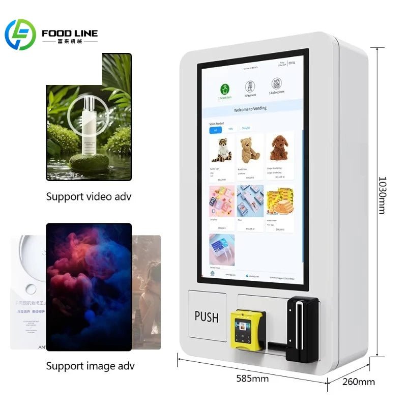 Customized Vending Machine for Snack Drink Cigarette Vapesatm Automatic with ID Card Reader Function and CE Certificate