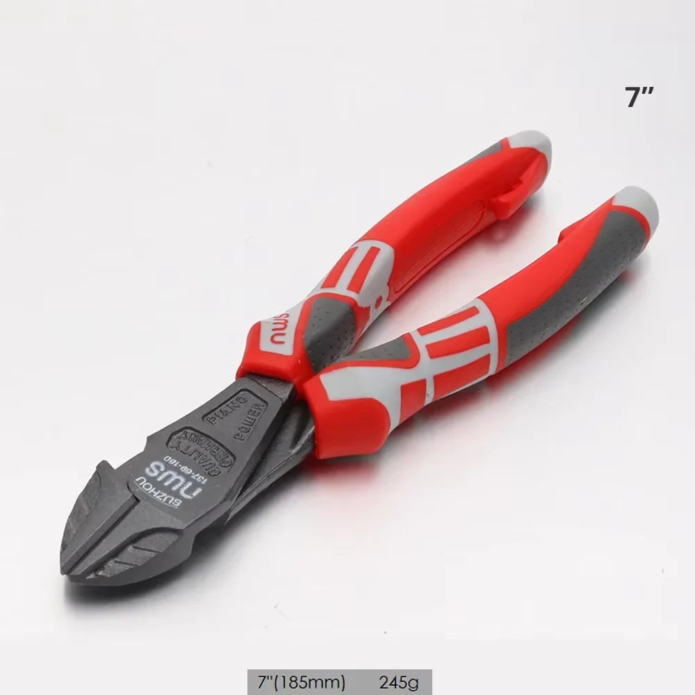 6-8 Inch Cr-V Steel Wire Pliers Wire Cutter Sharp Nose Pliers Diagonal Nose Pliers Industrial Grade Hand Tools for Electricians