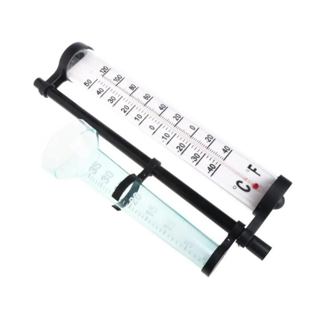 3-in-1 Weather Station Rain Gauge Thermometer Weather Vane for Yard Farm