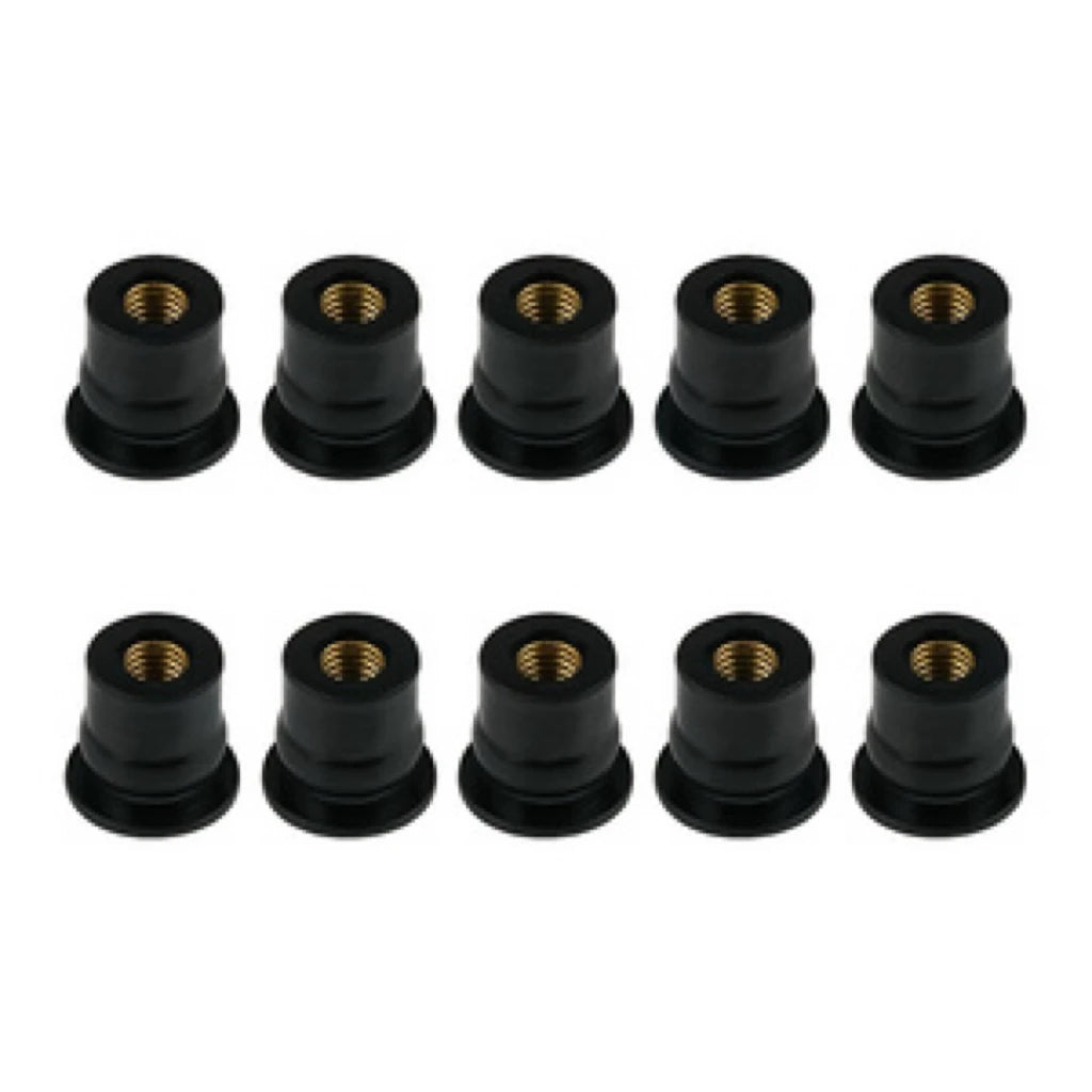 Rubber Well Nut M4 M5 M6 Windscreen Fastener Expansion Nut Aftermarket Parts For Motorcycle Scooter ATV Dirt Bike Motocross
