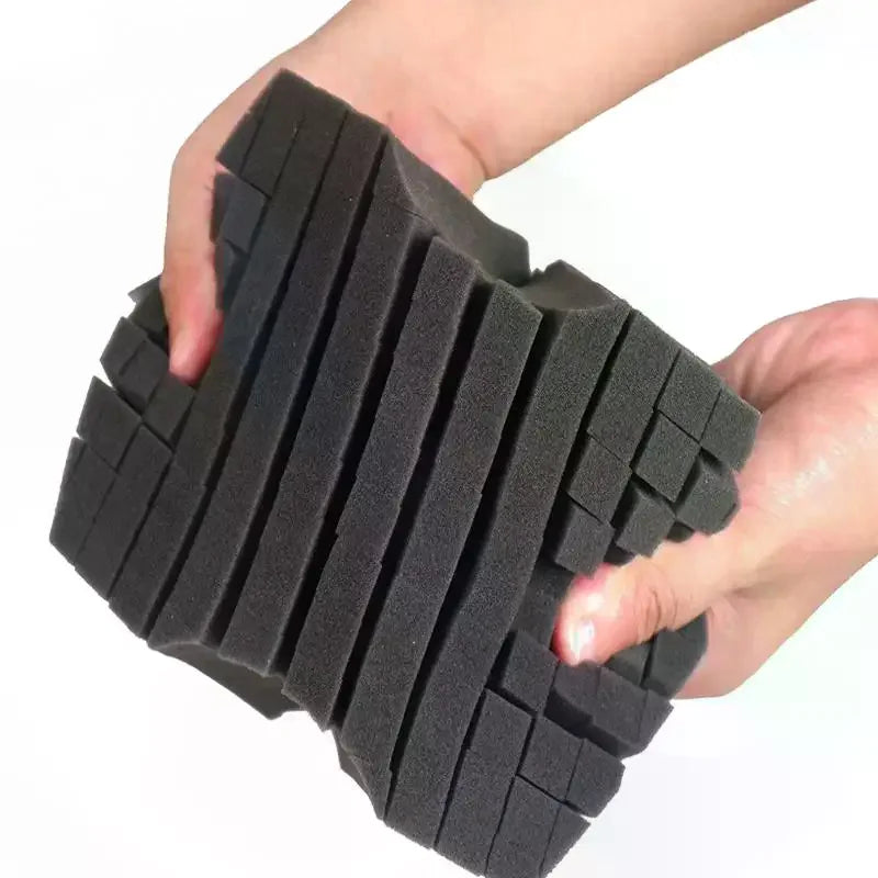 HOT! Double Side -Cut Red/Black Sponge 2.0 Better Grip And Access Tight Spaces For Rinseless Car Wash