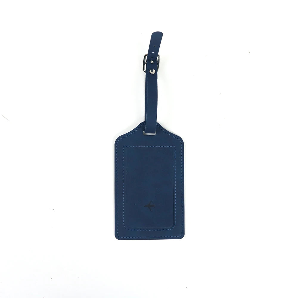 Customized Name PU Leather Name Tag Travel Anti-Loss Accessory Luggage Tag Leather Luggage Boarding Pass
