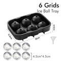 Ice Cube Tray Silicone Ice Ball Freezer Mold Square Ice Cube Maker with Lid 4/6/8 Grids for Whiskey Cocktail Coffee Accessories