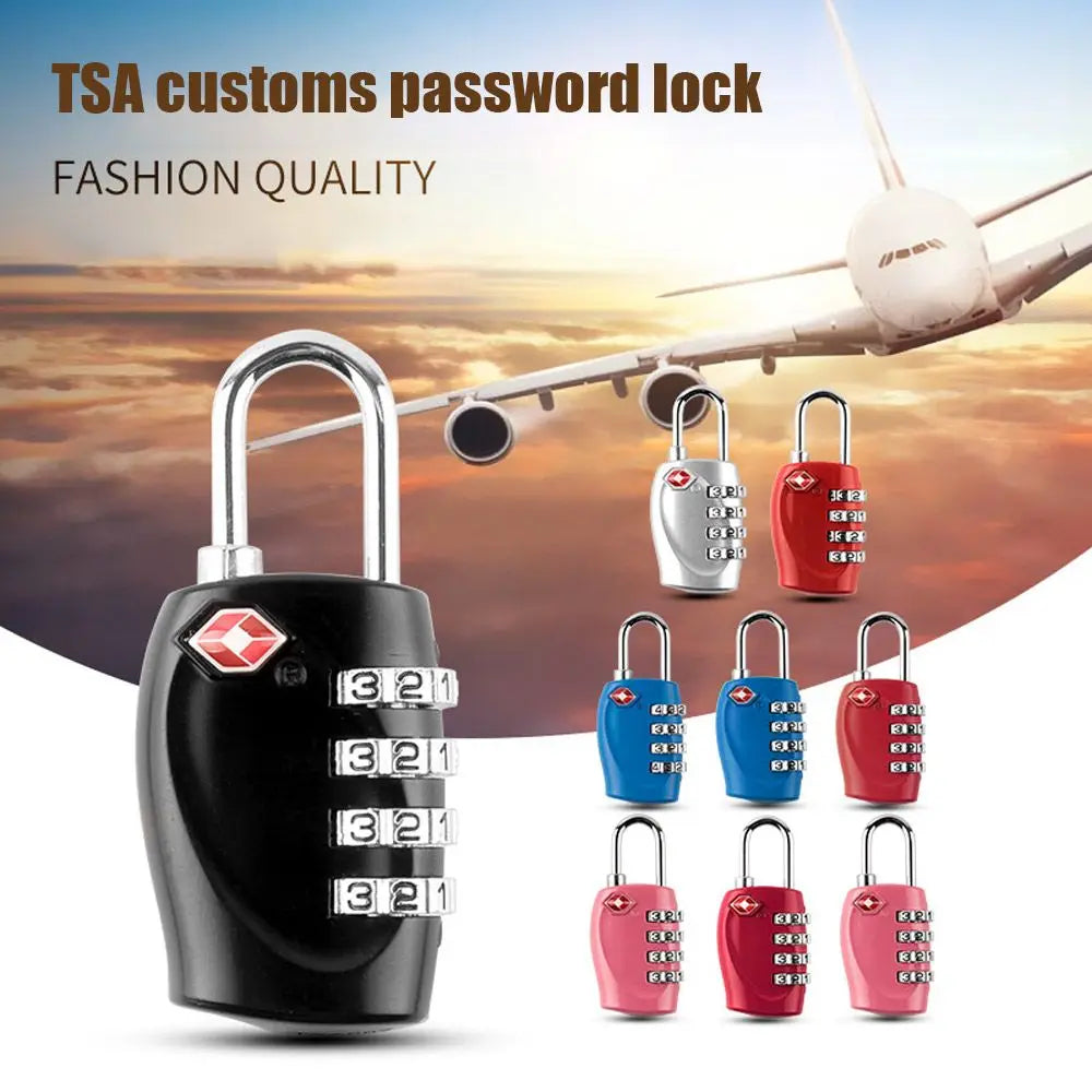 TSA330 Suitcase Luggage Smart Combination Lock 4 Digit Password Lock Padlock TSA Customs Code Lock