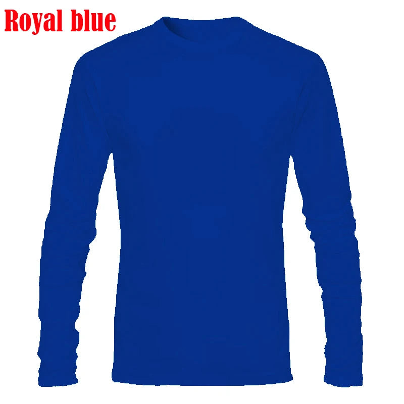 Mens Autumn Long Sleeve T-Shirts Casual O-Neck Shirts Fitness Sports T-Shirt Men's Elastic Comfort T-shirts