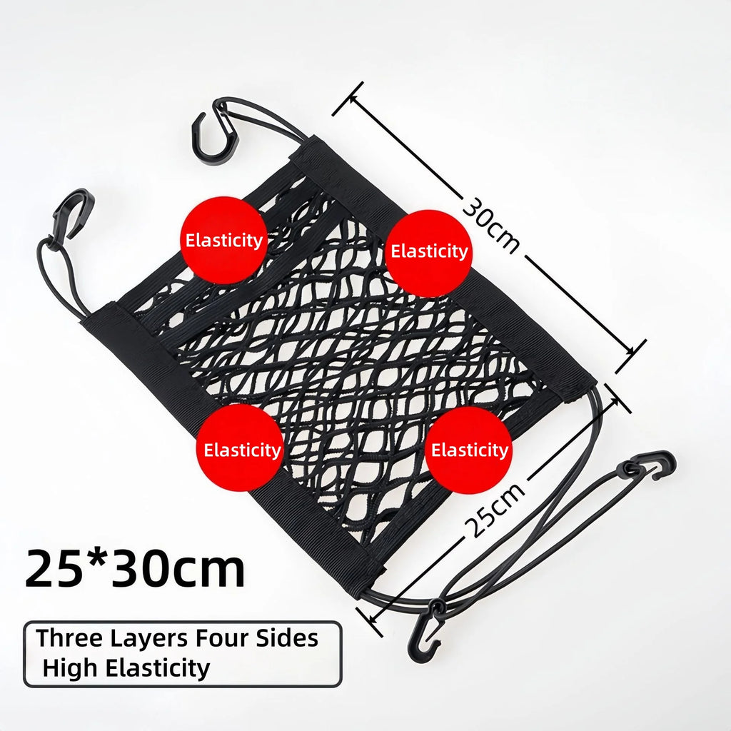 Car Storage Net Bag Between Seats Car Divider Child Safety Net Pet Barrier Elastic Expandable Mesh Bag Car Accessorie Interior