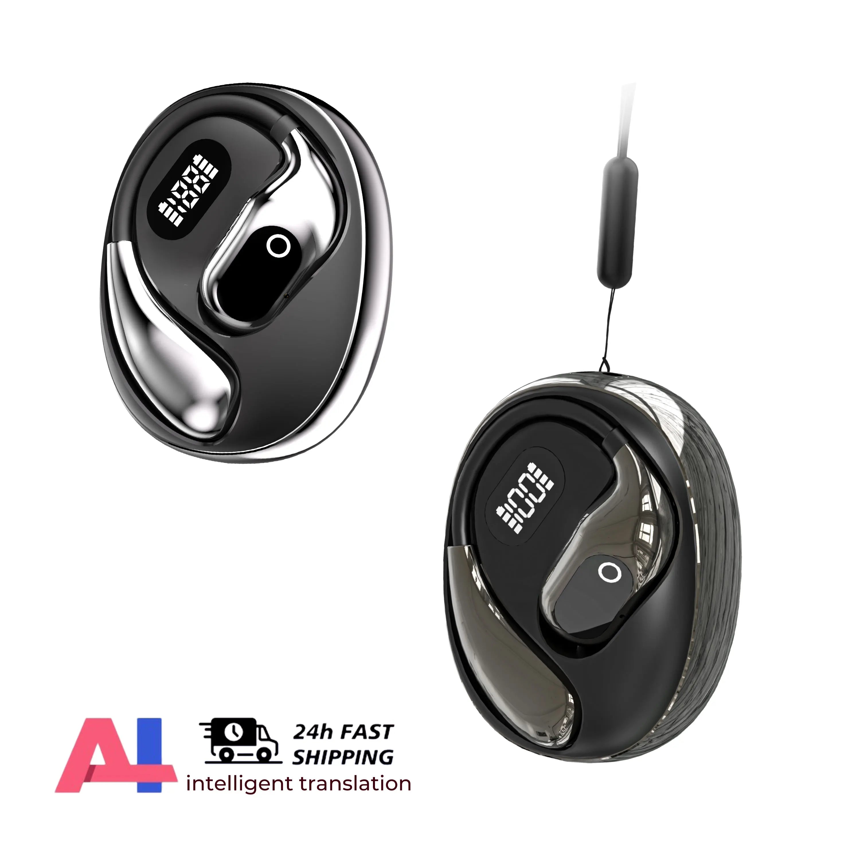 Ai Translator Headphones 144 Languages Wireless Real Time Translation Bluetooth Headset Waterproof Earbud For Business Travel