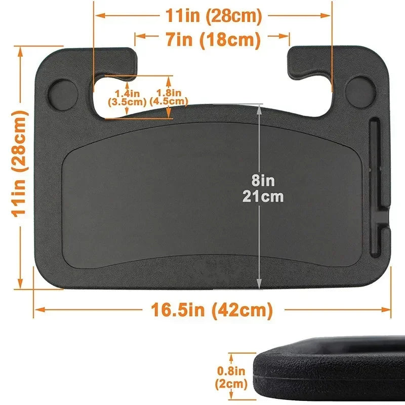 In car restaurant, in car dining plate, laptop stand, tablet desk, car steering wheel, small table board, in car dining table