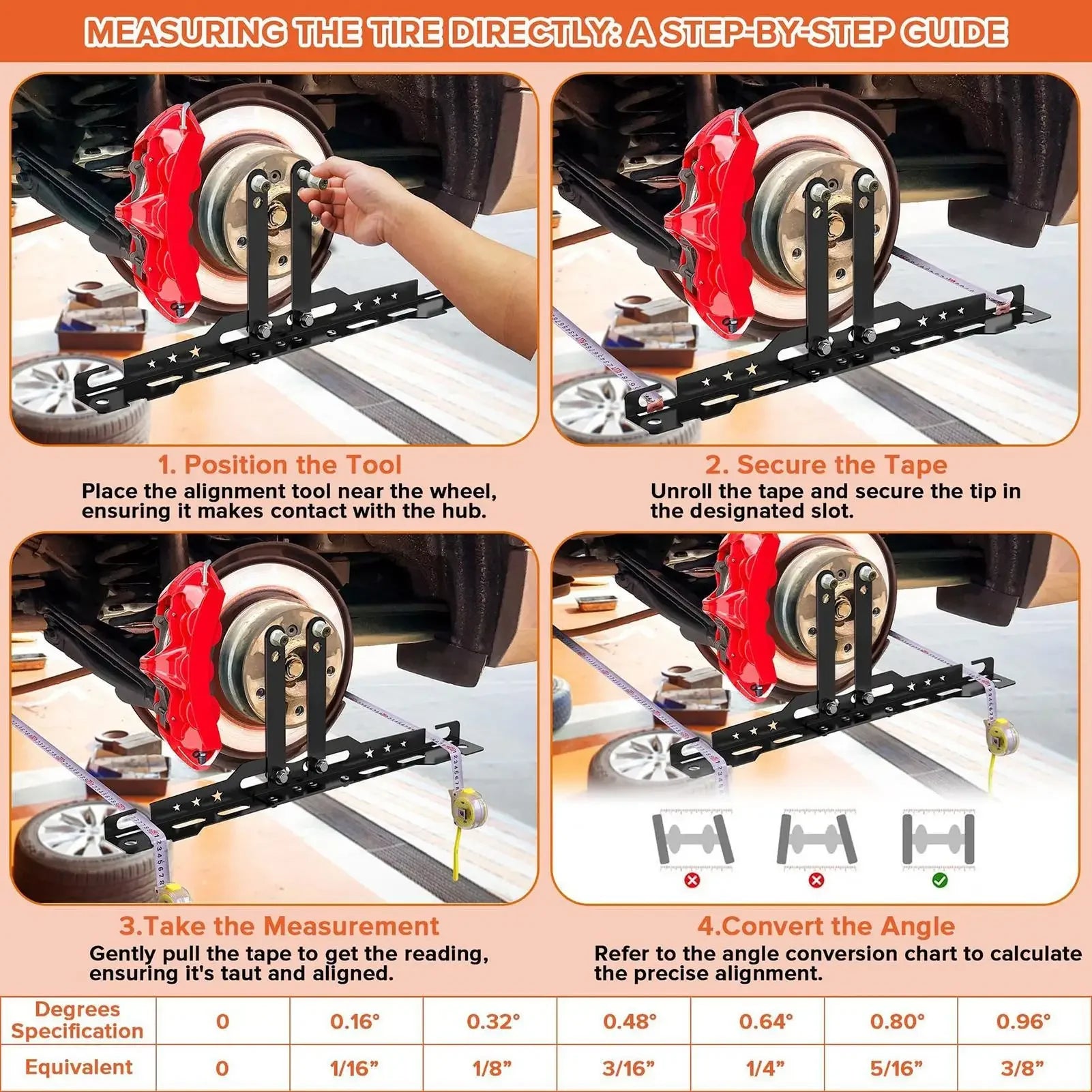 2pcs Car Wheel Alignment Tool With 2 Measuring Tapes Adjustable Auto Wheel Leveling Aligner Heavy Duty Wheel Balancing Plates