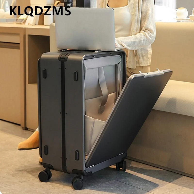 KLQDZMS 24"26"Carry-on Travel Luggage 20 Inches ABS + PC Boarding Box Men's Business Trolley Case Universal Wheel Suitcase