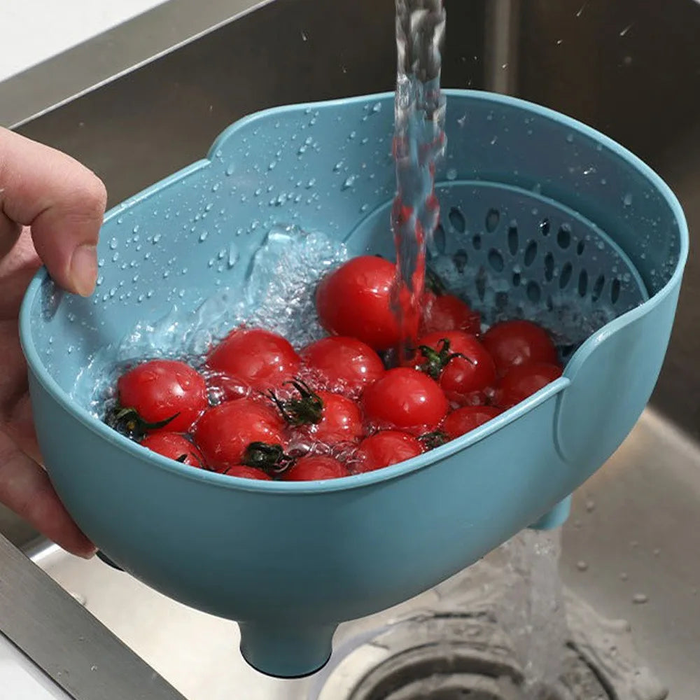 Sink Strainer Elephant Drain Basket Fruit Vegetable Washing Basket Hanging Drainer Rack Multipurpose Kitchen Storage Accessories