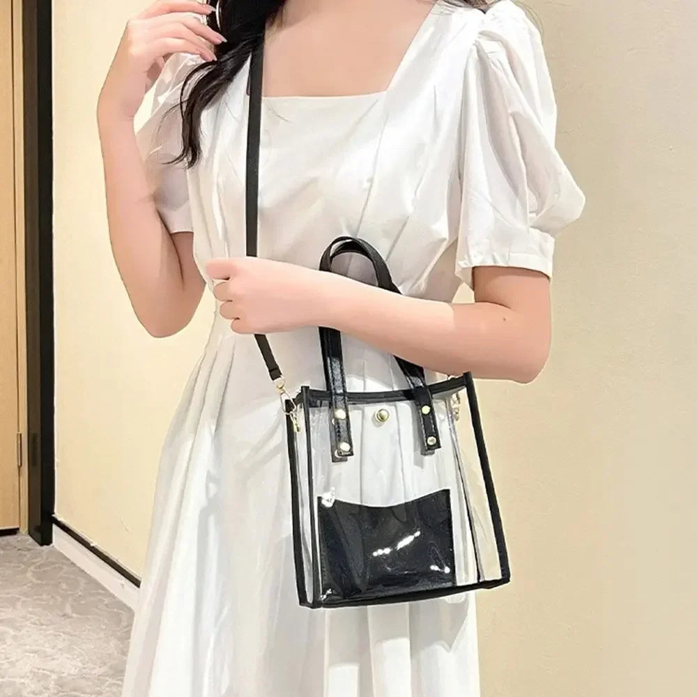Fashion PVC Jelly Handbag Lightweight with Small Bags Crossbody Bags Waterproof Shoulder Bag Women