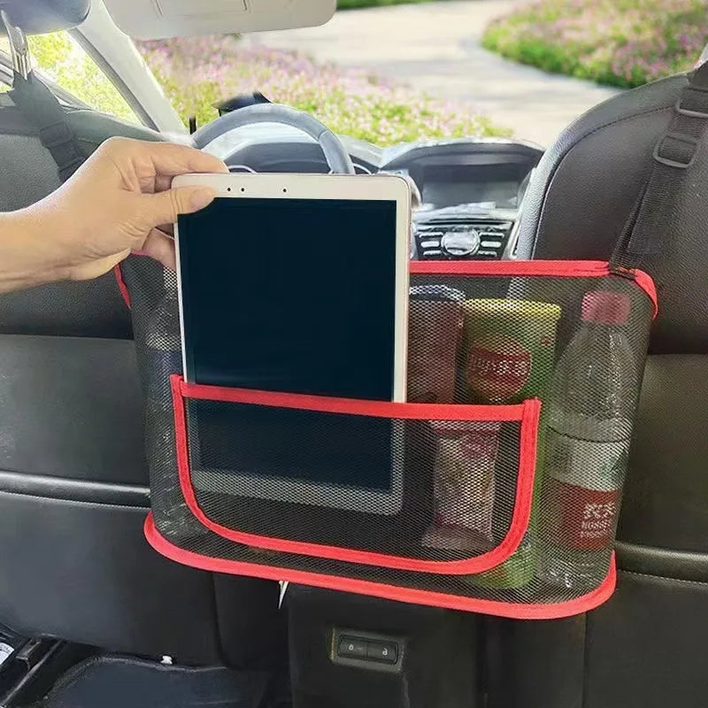 Car Storage Bag With Oversized Mesh Pocket, Essential Car Accessories, Ideal Choice For Car Storage