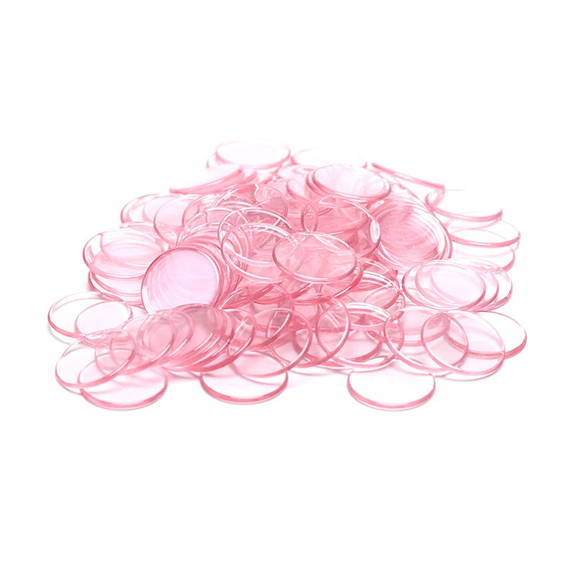 100pcs 19mm Poker Chips Count Bingo Chips Bingo Game Cards Plastic for Games