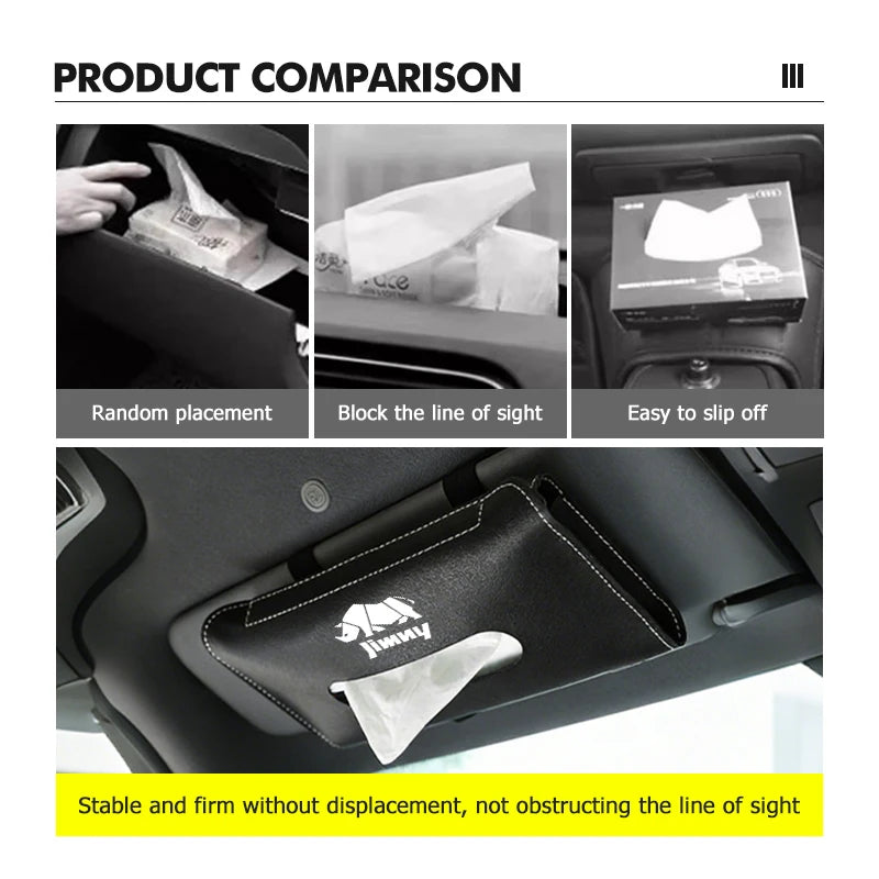 Car Tissue Box Towel Sets Sun Visor Tissue Holder Interior Storage For Suzuki Swift Jimny Grand Vitara SX4 Samurai Spacia Ciaz