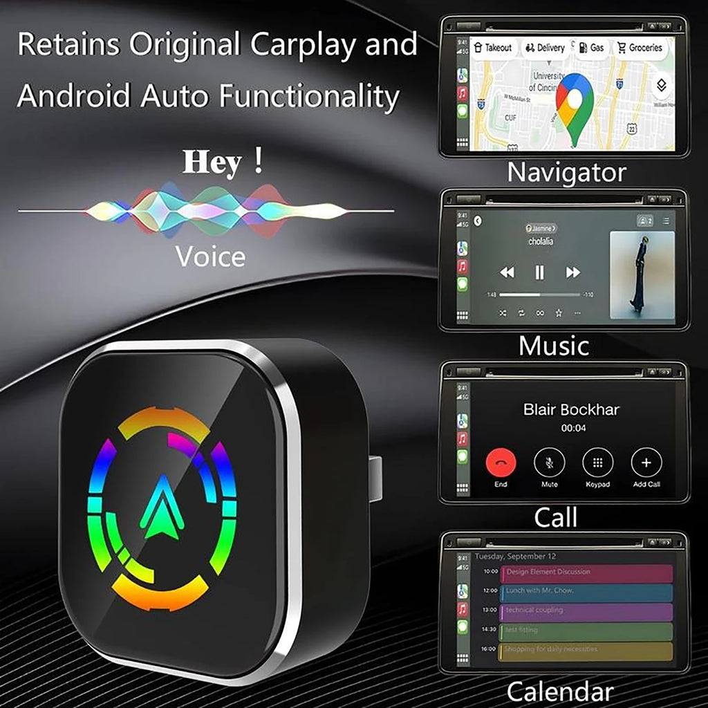 Wireless Carplay & Android Auto Adapter,Convert Vehicle's Wired CarPlay/AA to Wireless, for iOS 10+/Android 11+ & Cars from 2016