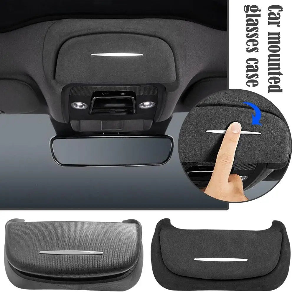 Car Glasses Case For BYD Seal Sunglasses Storage Box ABS / Suede Ceiling Glasses Holder Organizer Auto Interior Accessories W5O8
