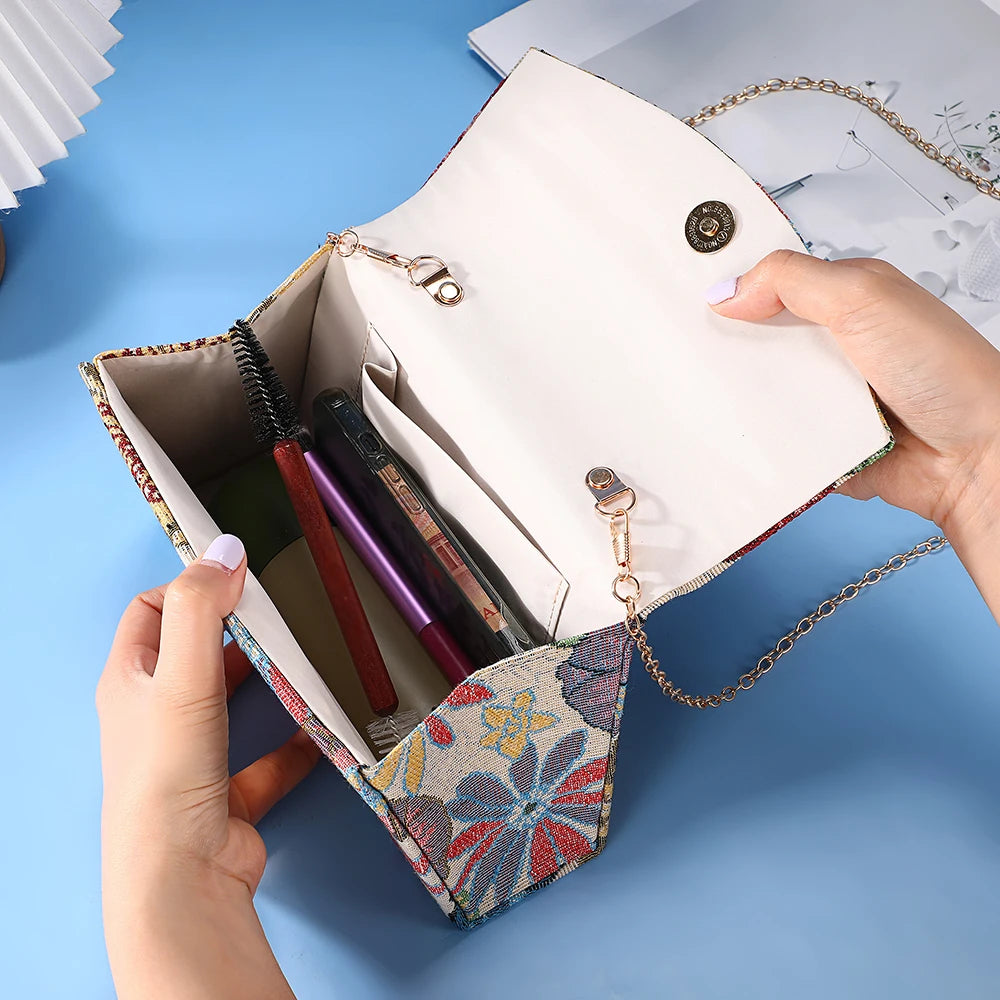 New trend flower decoration dinner bag fashion lady handbag celebrity travel storage bag wedding party evening dress gift bag